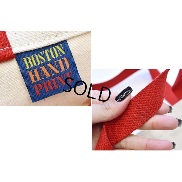 画像2: 【未使用】【BOSTON HAND PRINT】【生成り】【猫】【キャンバスコットン】【トートバッグ】 