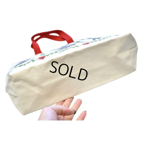 画像5: 【未使用】【BOSTON HAND PRINT】【生成り】【猫】【キャンバスコットン】【トートバッグ】