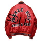 【ビンテージ】【YANKEE HILL BRICKE TILE】赤【サテンジャケット】【スタジャン】 