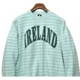 画像1: 【ビンテージ】USA製【IRELAND】【うす緑×グレー】【ボーダー】【スウェット】【サイズＸＬ】<br> (1)