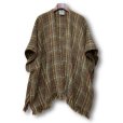 画像1: 【アイルランド製】【Boyne Valley Weavers】【チェック】【ニット】【ポンチョストール】<br> (1)