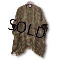 【アイルランド製】【Boyne Valley Weavers】【チェック】【ニット】【ポンチョストール】 