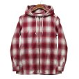 画像1: 【ビンテージ】【Pendleton】ペンドルトン【赤ｘ白】シャドーチェック【ウールパーカー】レディース古着【レディースＭ】<br> (1)