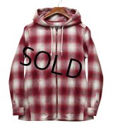 【ビンテージ】【Pendleton】ペンドルトン【赤ｘ白】シャドーチェック【ウールパーカー】レディース古着【レディースＭ】 