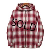 【ビンテージ】【Pendleton】ペンドルトン【赤ｘ白】シャドーチェック【ウールパーカー】レディース古着【レディースＭ】 