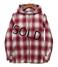 【ビンテージ】【Pendleton】ペンドルトン【赤ｘ白】シャドーチェック【ウールパーカー】レディース古着【レディースＭ】 