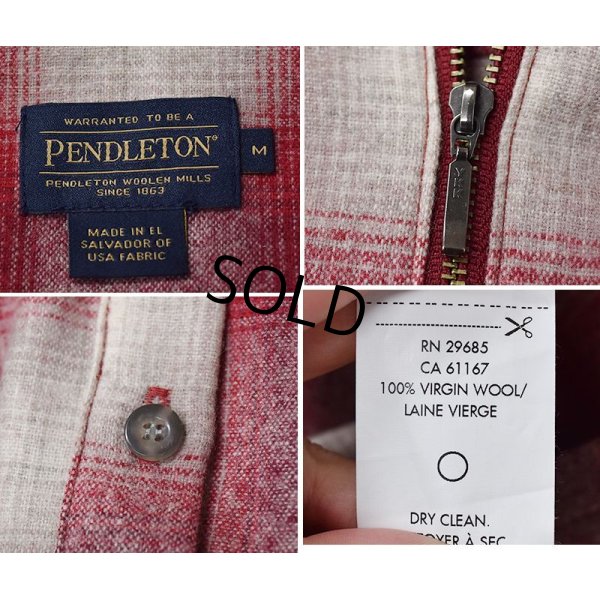 画像2: 【ビンテージ】【Pendleton】ペンドルトン【赤ｘ白】シャドーチェック【ウールパーカー】レディース古着【レディースＭ】 