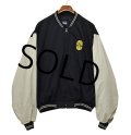 【USA製】デッドストック【KingLouie】【黒×ベージュ】【ジップアップブルゾン】【サイズ 3XL】 