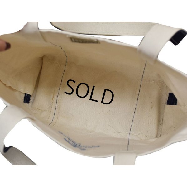 画像6: ほぼ未使用!【ビンテージ】USA製【L.L.bean】【L.L.ビーン】【キャンバス】ロングハンドル【トートバッグ】【STEEL-CON】【白×紺】