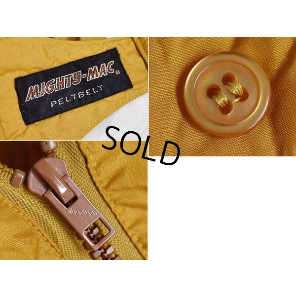画像4: 【ビンテージ】【MIGHTY・MAC】【マイティーマック】【ゴールド・カラシ色】【折り畳み】【ナイロンジャケット】【サイズS】