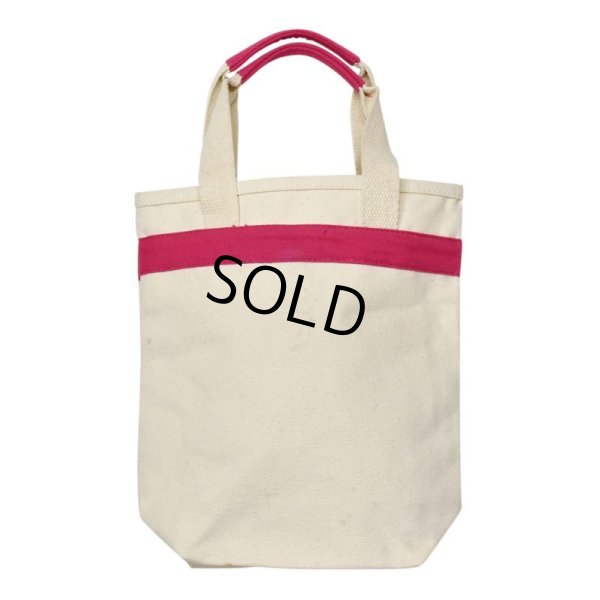 画像6: 【ビンテージ】【生成り×ピンク】【鳥・ラケット】【キャンバストート】【トートバッグ】【ミニトート】 