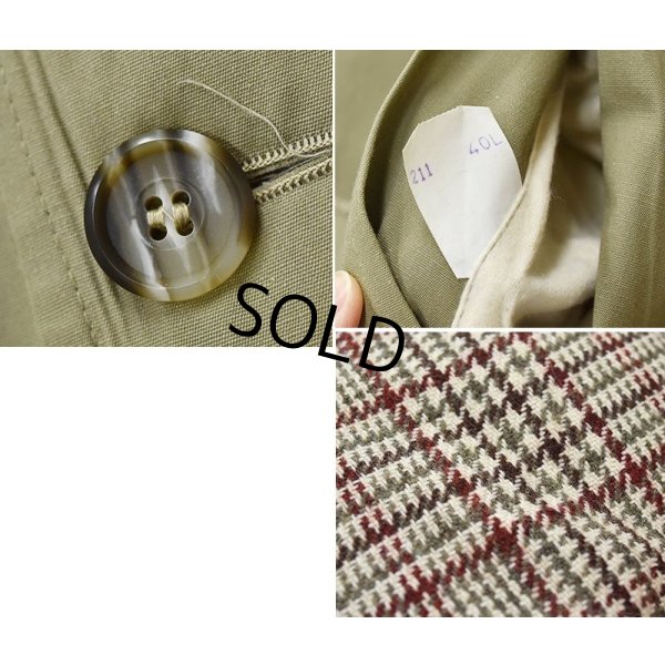 画像3: 程度良好【リバーシブル】【ベージュ】【グレンチェック】【ステンカラーコート】【サイズ40L】