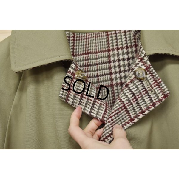 画像8: 程度良好【リバーシブル】【ベージュ】【グレンチェック】【ステンカラーコート】【サイズ40L】