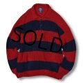 【ビンテージ】【オールドギャップ】【GAP】【赤×紺】【襟付き】【コットンセーター】【サイズＭ】 