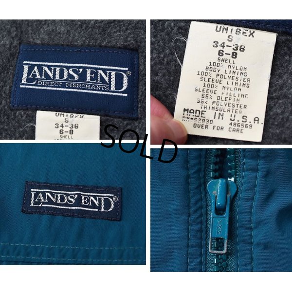 画像2: 【USA製】90's 【ビンテージ】【ランズエンド】【LANDS' END】【裏フリース】【ハーフジップジャケット】【サイズS】 