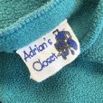 画像2: 【ビンテージ】【USA製】【Adrian's closet】【エメラルド×青】【ジップアップ】【背面マジックテープ】【フリースジャケット】【サイズM】<br> (2)