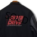 90's【USA製】【ビンテージ】【Super Chevy Magazine】黒 Chevrolet シボレー【スタジャン】シェビー【サイズＸＬ】 