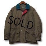 80's~【ビンテージ】【Field&Stream】フィールドストリーム【こげ茶×エメラルド×エンジ】【中綿入り】ジャケット【サイズＬ】 