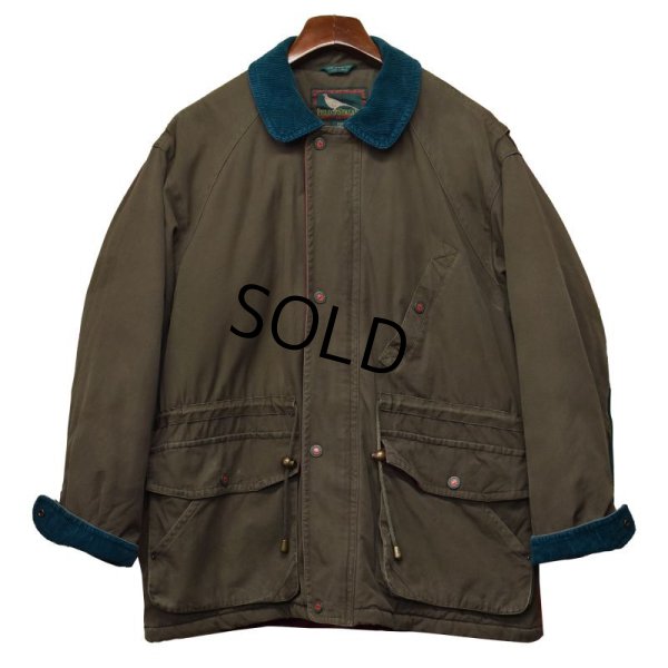 画像7: 80's~【ビンテージ】【Field&Stream】フィールドストリーム【こげ茶×エメラルド×エンジ】【中綿入り】ジャケット【サイズＬ】 