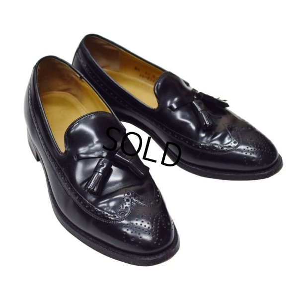 画像6: 【USA製】【ビンテージ】【ジョンストン＆マーフィー】黒【タッセルローファー】メダリオン【8 1/2 D/B】【26.5cm程度】【スリッポン】 