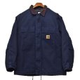 画像1: 【USA製】ビンテージ【carhartt】【カーハート】【紺】トラディショナルコート【キルティング裏地付き】【ダック地】【ワークジャケット】【サイズＸＬ】<br> (1)