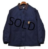 【USA製】ビンテージ【carhartt】【カーハート】【紺】トラディショナルコート【キルティング裏地付き】【ダック地】【ワークジャケット】【サイズＸＬ】 
