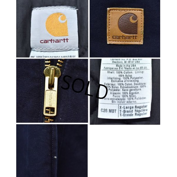 画像2: 【USA製】ビンテージ【carhartt】【カーハート】【紺】トラディショナルコート【キルティング裏地付き】【ダック地】【ワークジャケット】【サイズＸＬ】 