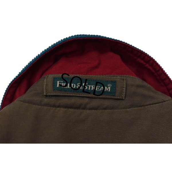 画像5: 80's~【ビンテージ】【Field&Stream】フィールドストリーム【こげ茶×エメラルド×エンジ】【中綿入り】ジャケット【サイズＬ】 