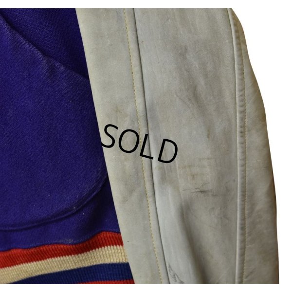 画像6: 【ビンテージ】【~50's】king o'shea【YMCA】メルトン×レザー【ボタンスタジャン】 