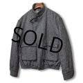 【ビンテージ】【pierre cardin】ピエールカルダン【ツイードウールブルゾン】【比翼仕立て】ウールジャケット【サイズ３８】 