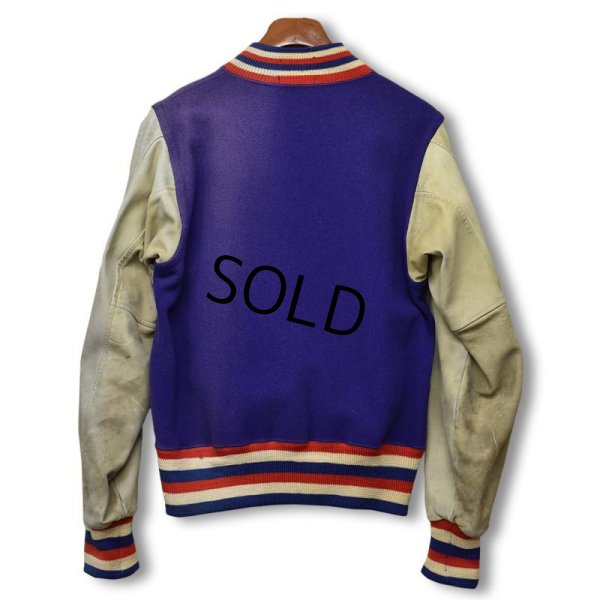 画像4: 【ビンテージ】【~50's】king o'shea【YMCA】メルトン×レザー【ボタンスタジャン】 