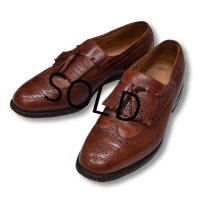 【USA製】【アレンエドモンズ】【Allen Edmonds】【メダリオン】【茶色】【タッセルローファー】【7 1/2E】【25.5cm程度】 