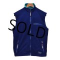 ~80s【ビンテージ】【ＬＬビーン】【L.L.bean】【WIND BLOC SERIES】【青×エメラルド】ポーラテック【フリースベスト】 