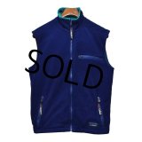 ~80s【ビンテージ】【ＬＬビーン】【L.L.bean】【WIND BLOC SERIES】【青×エメラルド】ポーラテック【フリースベスト】 