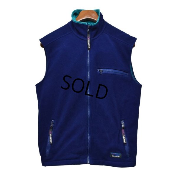 画像1: ~80s【ビンテージ】【ＬＬビーン】【L.L.bean】【WIND BLOC SERIES】【青×エメラルド】ポーラテック【フリースベスト】 