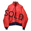 90's【USA製】【デッドストック】【ビンテージ】【K-BRAND】【赤×紺】【裏フリース】【ブルゾン】【サイズL】 