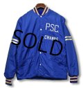 70's【ビンテージ】【PSC CHAMPS】チェーンステッチ【裏フリースブルゾン】【コーチジャケット】【サイズＬ】 