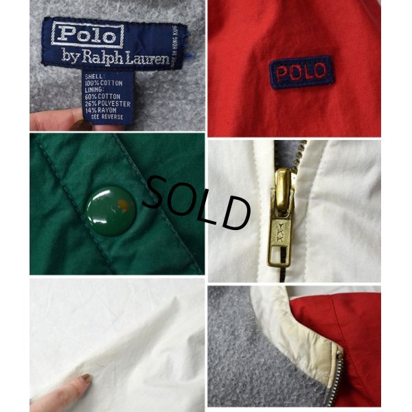 画像2: 【ビンテージ】【オールドラルフローレン】POLO RALPH LAUREN【白×赤×緑】【トリコロール】【裏地付き】【ブルゾン】 