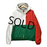 【ビンテージ】【オールドラルフローレン】POLO RALPH LAUREN【白×赤×緑】【トリコロール】【裏地付き】【ブルゾン】 