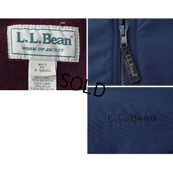画像2: 【ビンテージ】L.L.Bean【ＬＬビーン】【紺×ボルドー】【ウォームアップジャケット】【サイズＸＳ】 