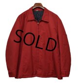 【USA製】【ビンテージ】【RED KAP】レッドキャップ【赤】【裏キルティング】【ジップアップブルゾン】【サイズＸＬーＲ】  