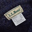 画像2: 【L.L.bean】アイルランド製【ＬＬビーン】L.L Bean【紺】【ショールカラー】【アランセーター】【サイズL】<br> (2)