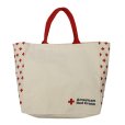 画像4: 【American Red Cross】【生成り】【赤十字柄】コットン【トートバッグ】【エコバッグ】 