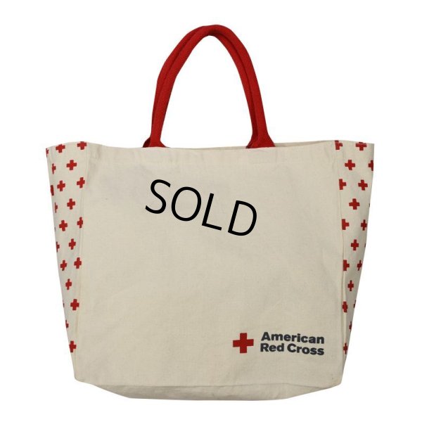 画像4: 【American Red Cross】【生成り】【赤十字柄】コットン【トートバッグ】【エコバッグ】
