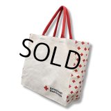 【American Red Cross】【生成り】【赤十字柄】コットン【トートバッグ】【エコバッグ】 