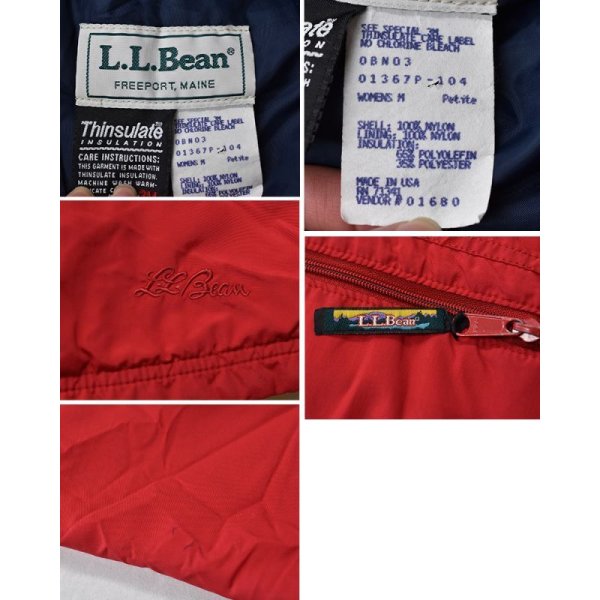 画像2: 【USA製】ビンテージ【L.L.Bean】【ＬＬビーン】赤【シンサレート入り】【アノラックパーカー】【プルオーバージャケット】【レディースＭ】 