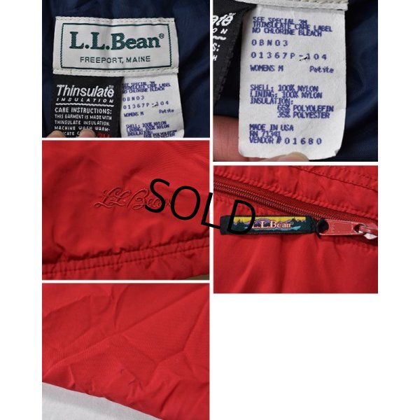 画像2: 【USA製】ビンテージ【L.L.Bean】【ＬＬビーン】赤【シンサレート入り】【アノラックパーカー】【プルオーバージャケット】【レディースＭ】 