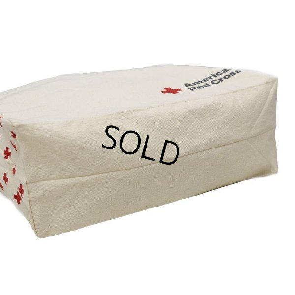 画像5: 【American Red Cross】【生成り】【赤十字柄】コットン【トートバッグ】【エコバッグ】