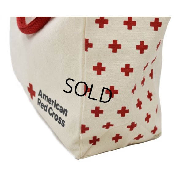 画像3: 【American Red Cross】【生成り】【赤十字柄】コットン【トートバッグ】【エコバッグ】