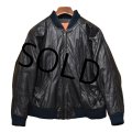 【ビンテージ】【A Wear】レザーキルティング【黒】【レザーブルゾン】【レザージャケット】【レディース古着】【サイズM】 